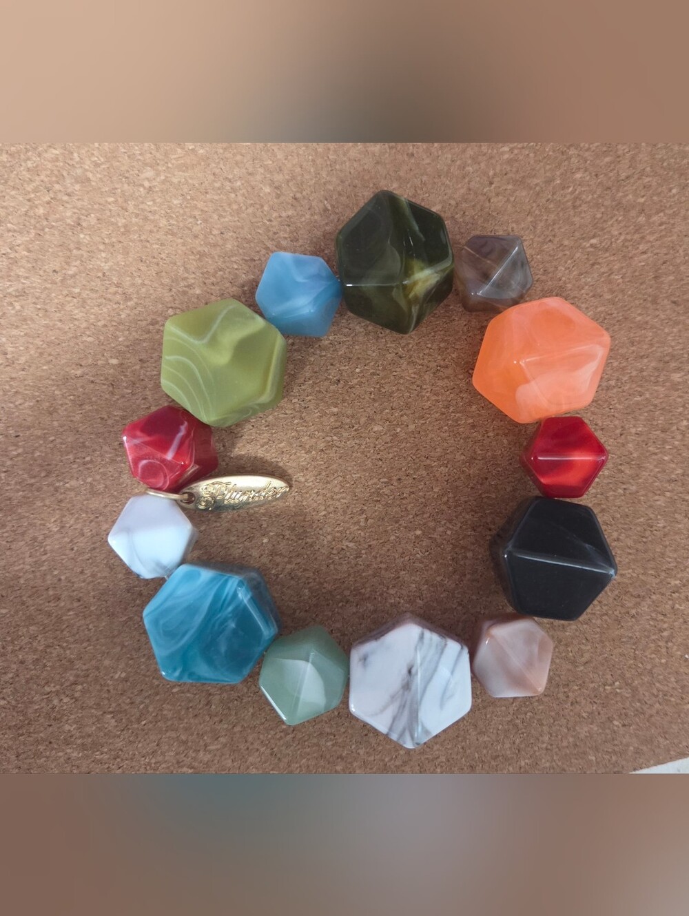 Plunder Multicolor Geometric Bead Stretch Bracelet - Women Jewelry